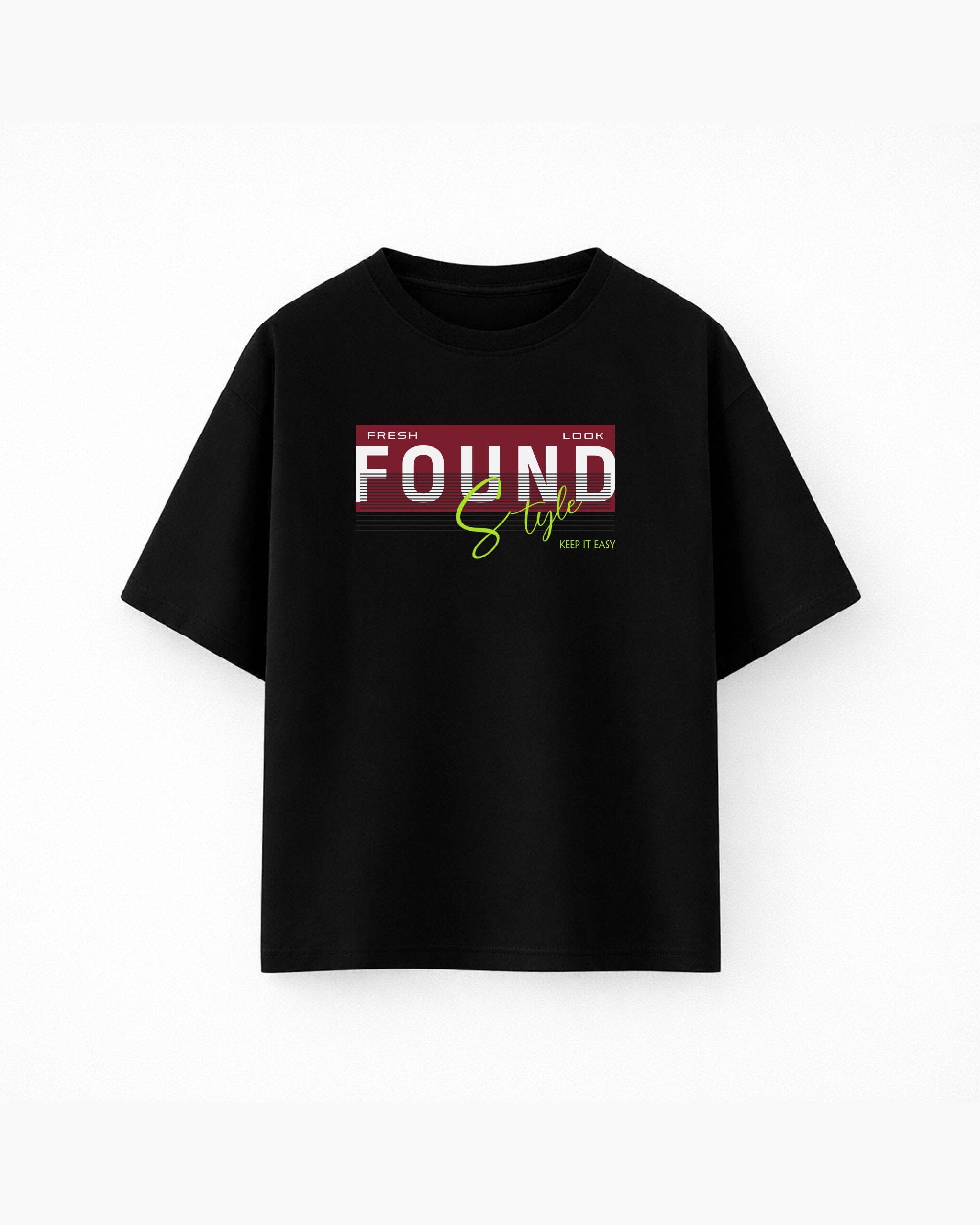 Oversize T-shirt – Bold Typography / 88 - Black