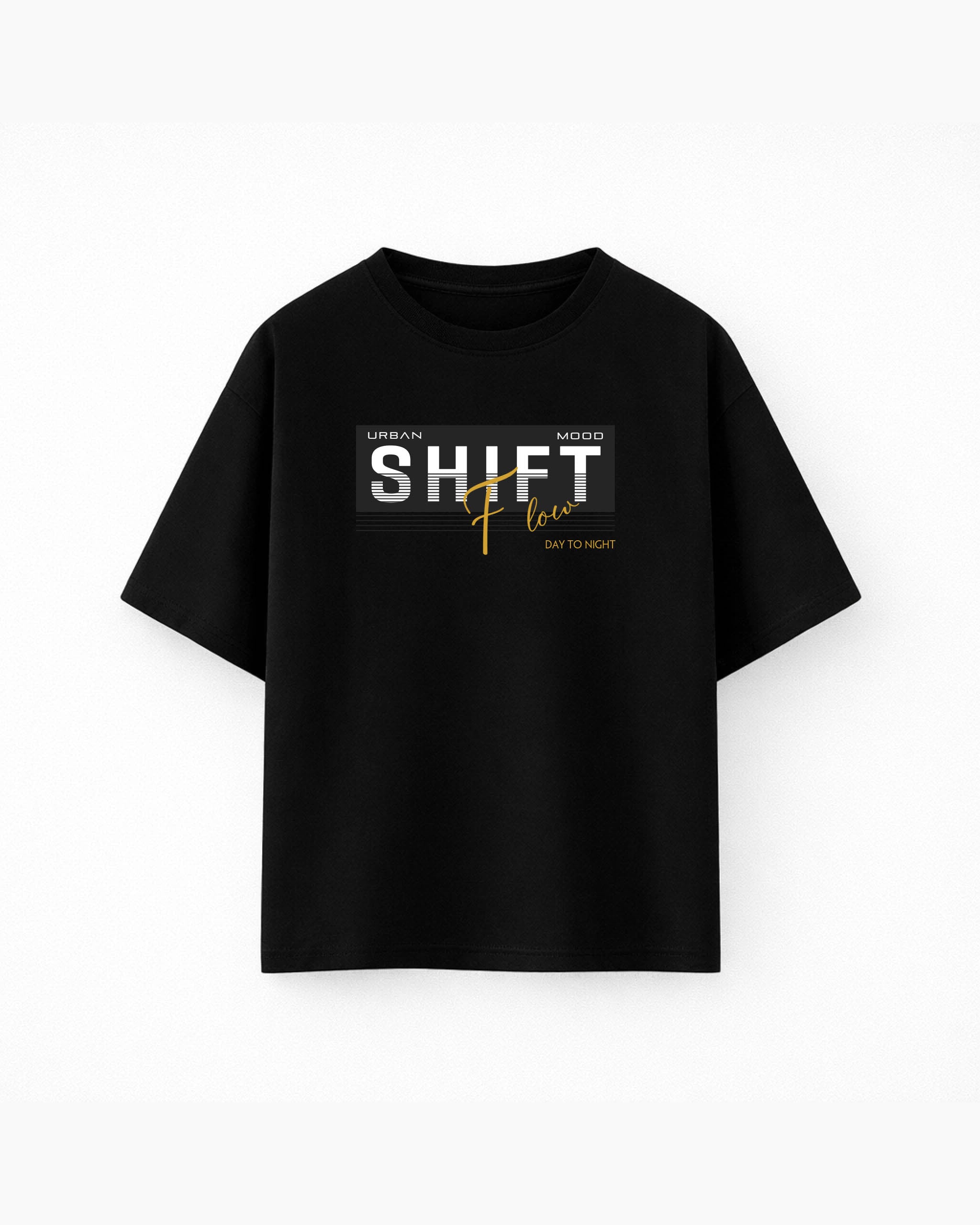 Oversize T-shirt – Bold Typography / 88 - Black