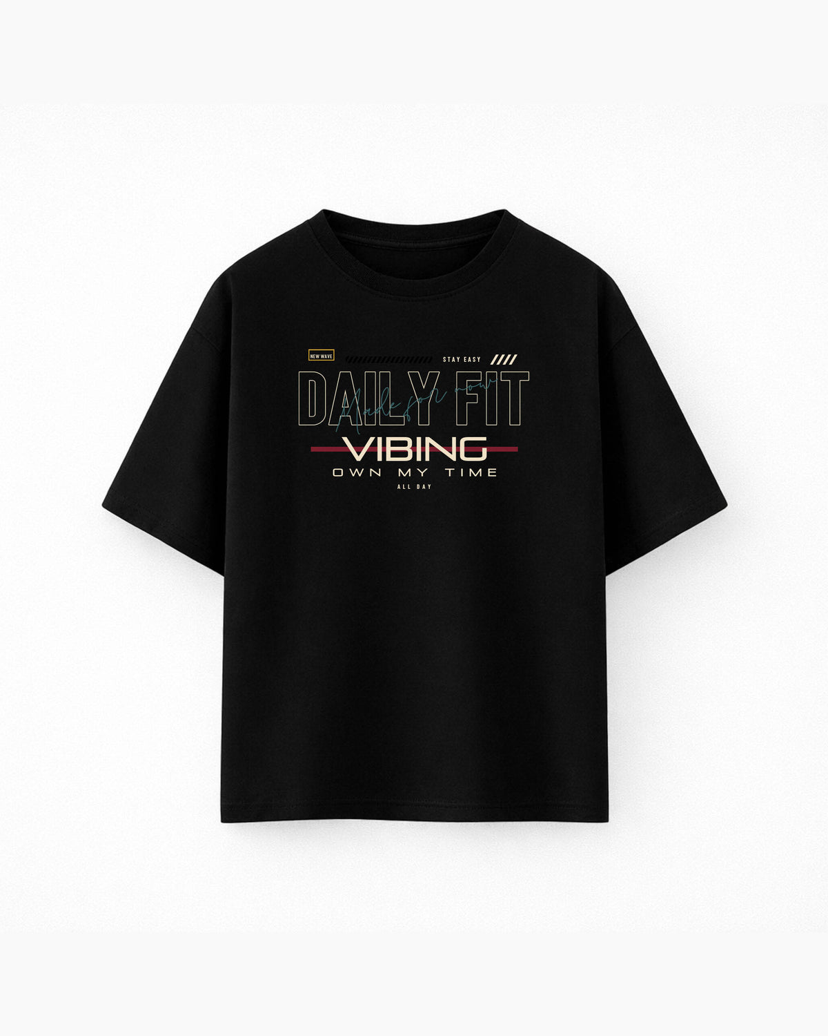 Oversize T-shirt – Bold Typography / 90