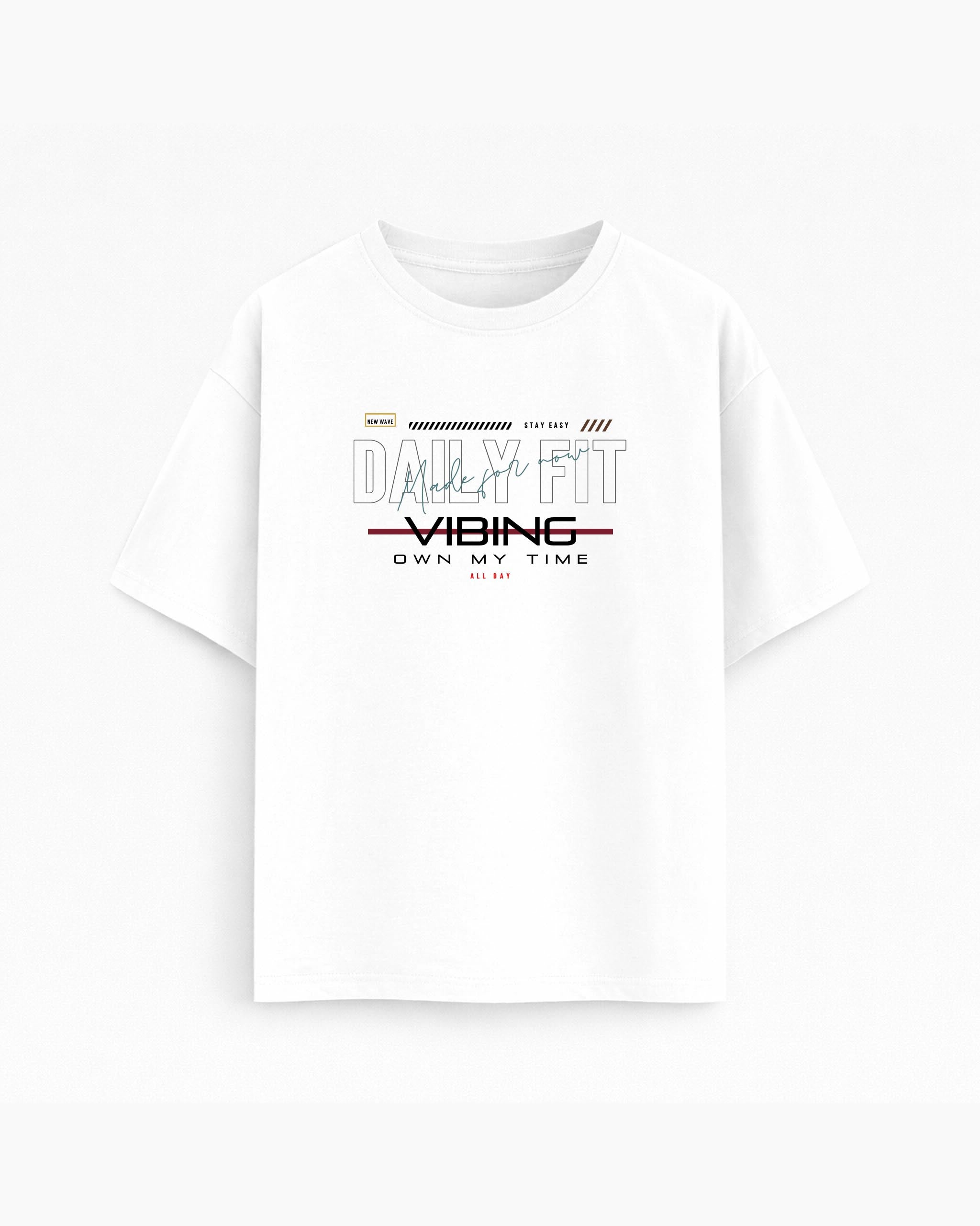 Oversize T-shirt – Bold Typography / 90 - White