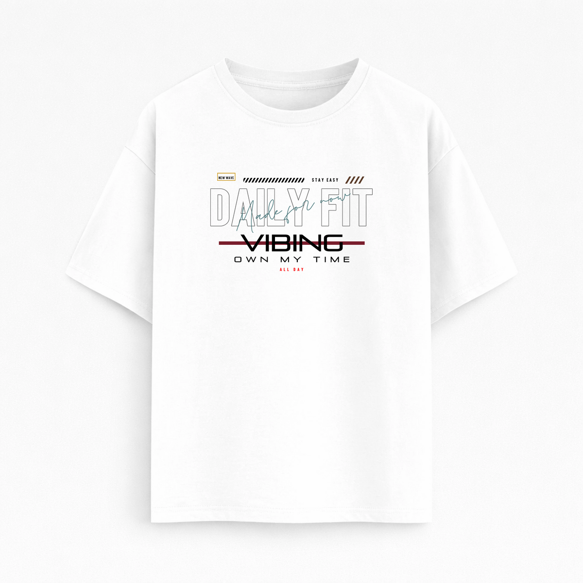 Oversize T-shirt – Bold Typography / 90