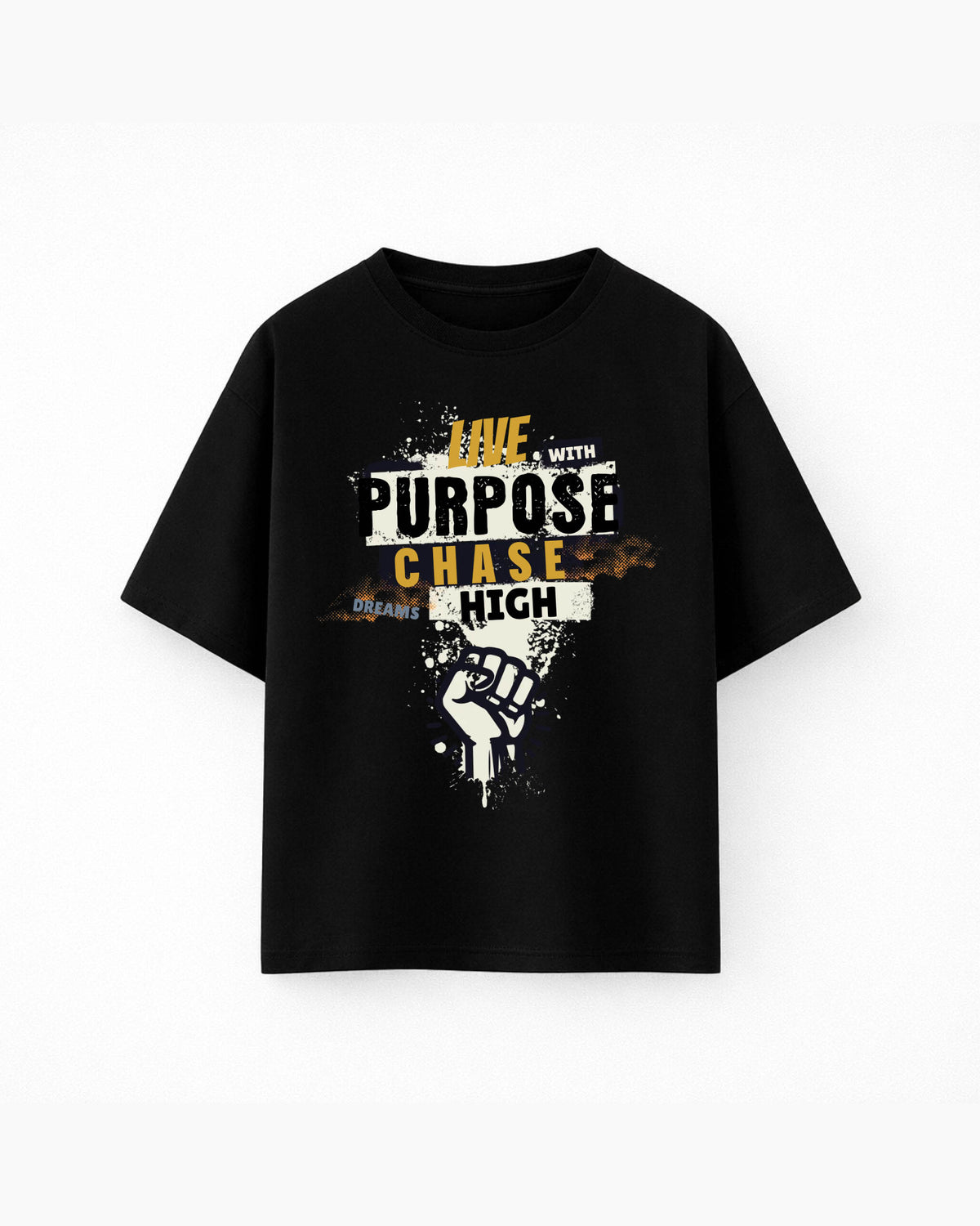 Oversize T-shirt – Grunge Typography / 130