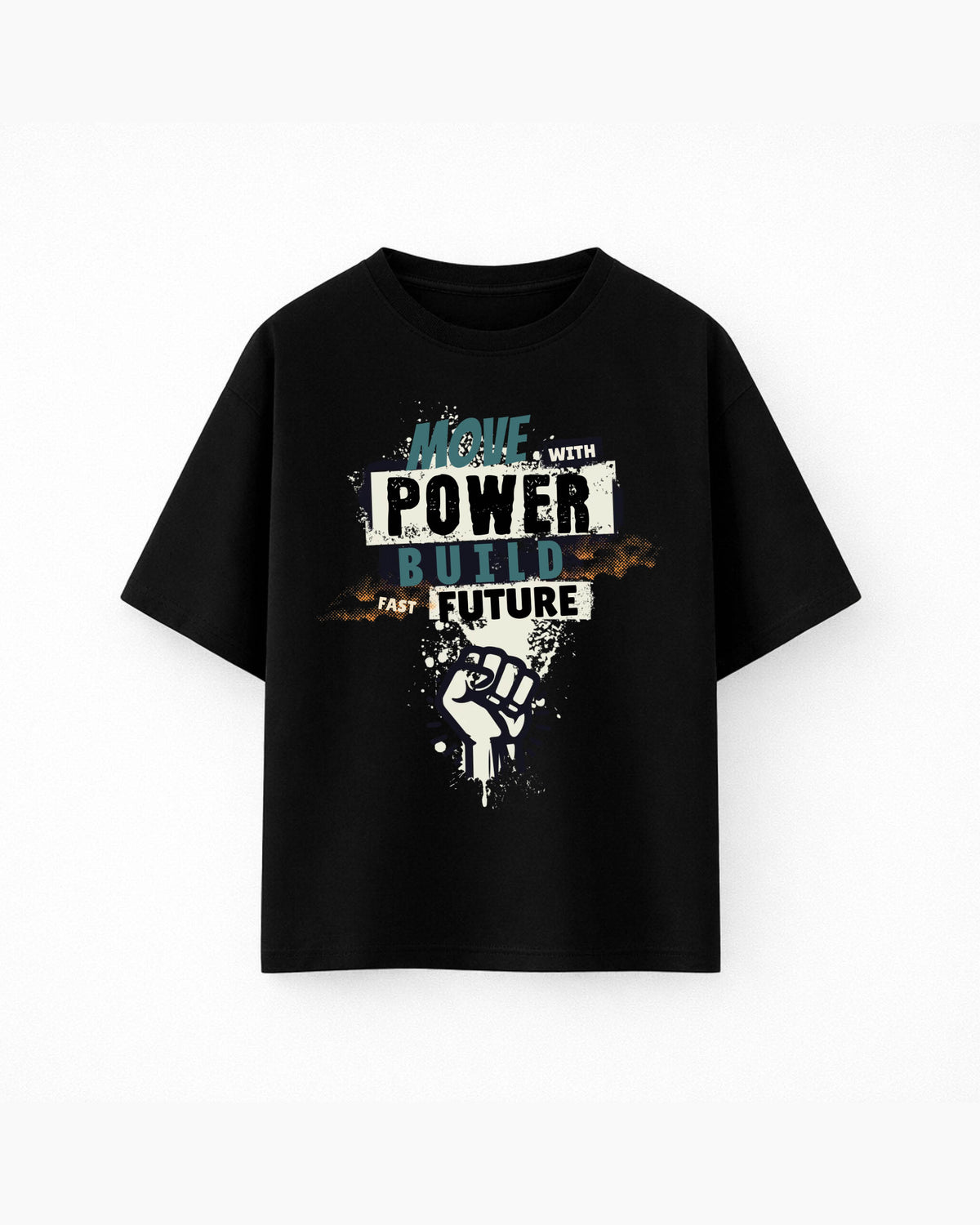 Oversize T-shirt – Grunge Typography / 130