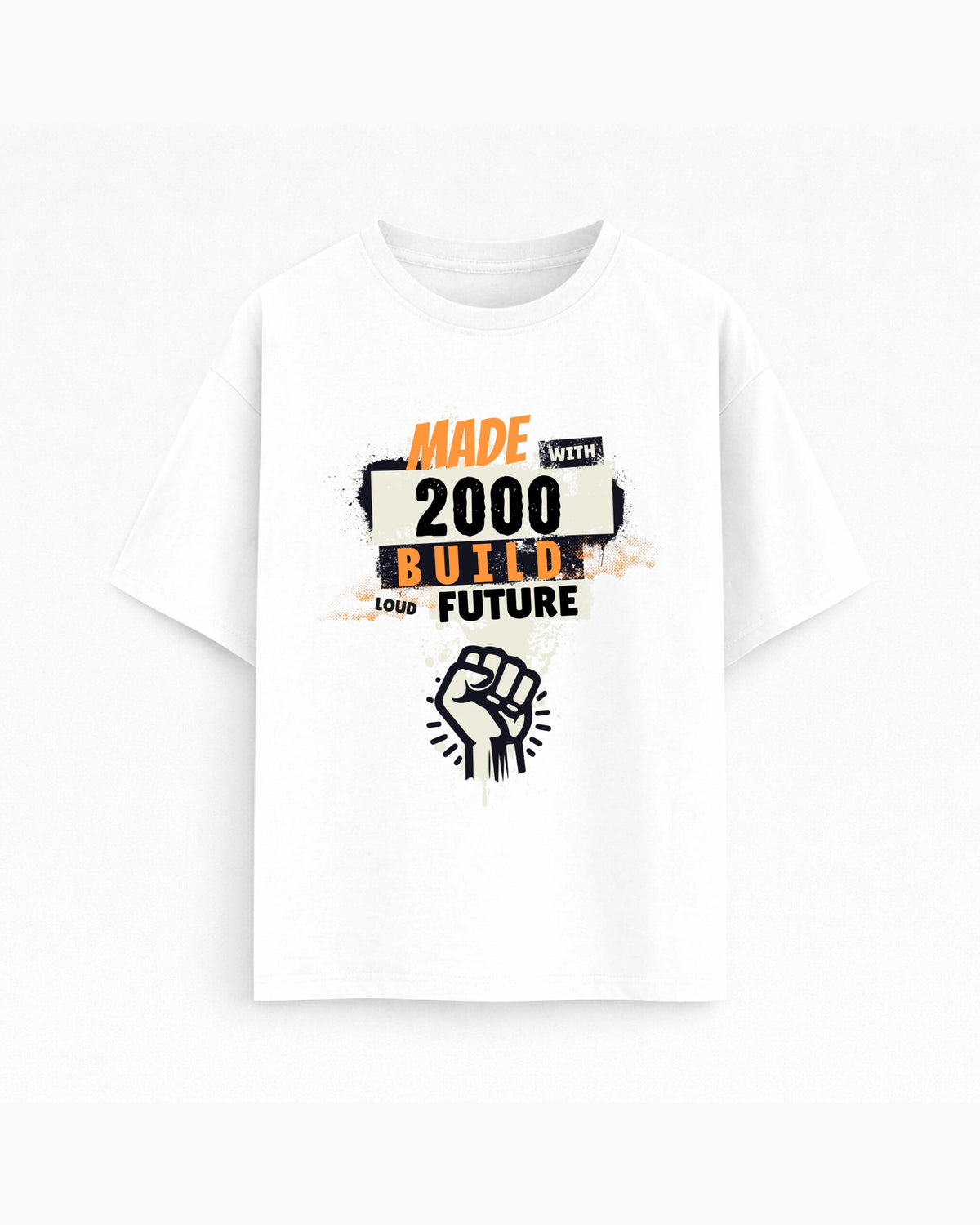 Oversize T-shirt – Grunge Typography / 130
