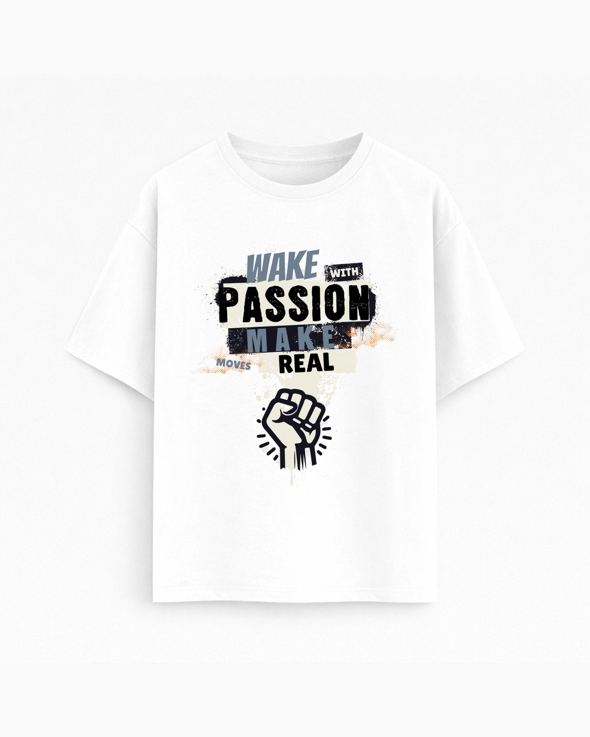 Oversize T-shirt – Grunge Typography / 130