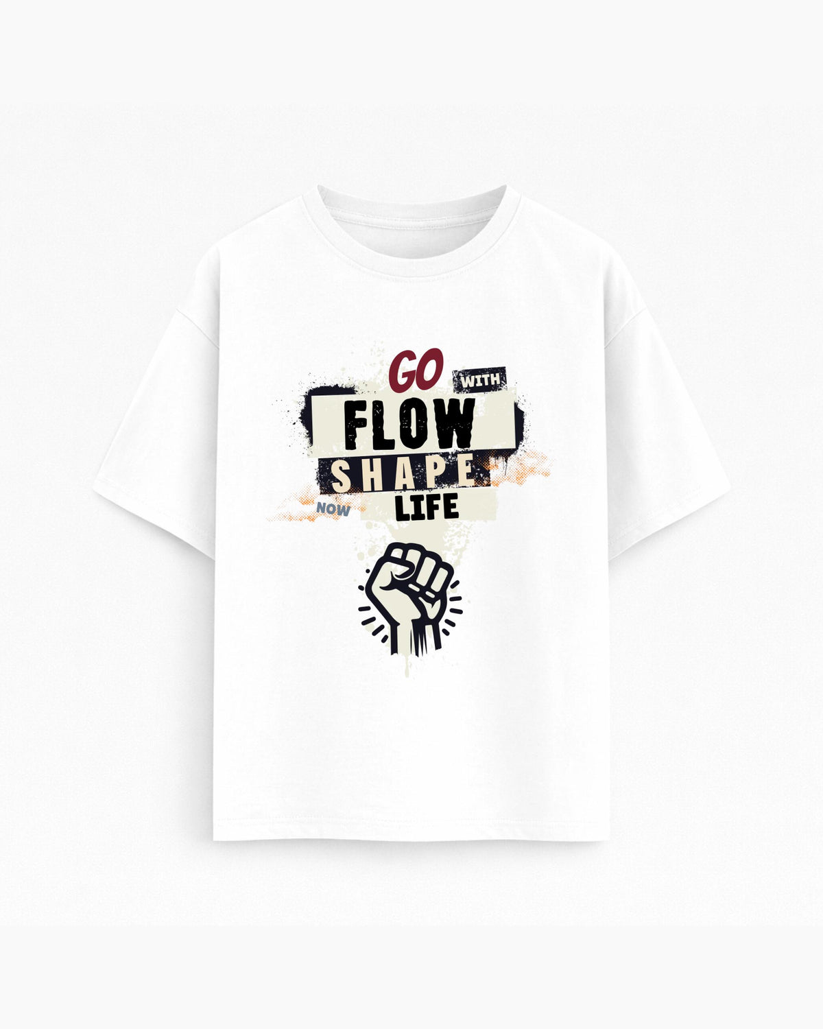 Oversize T-shirt – Grunge Typography / 130