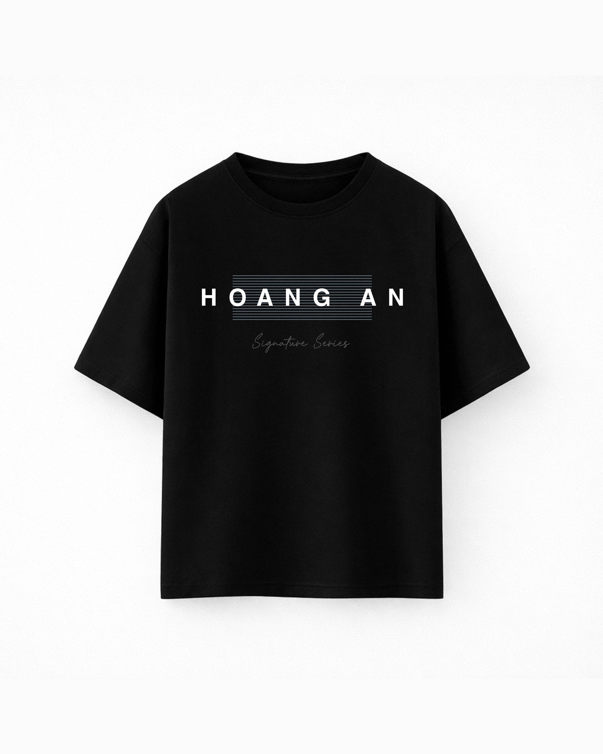 Oversize T-shirt – Minimal Typography / 64 - Black