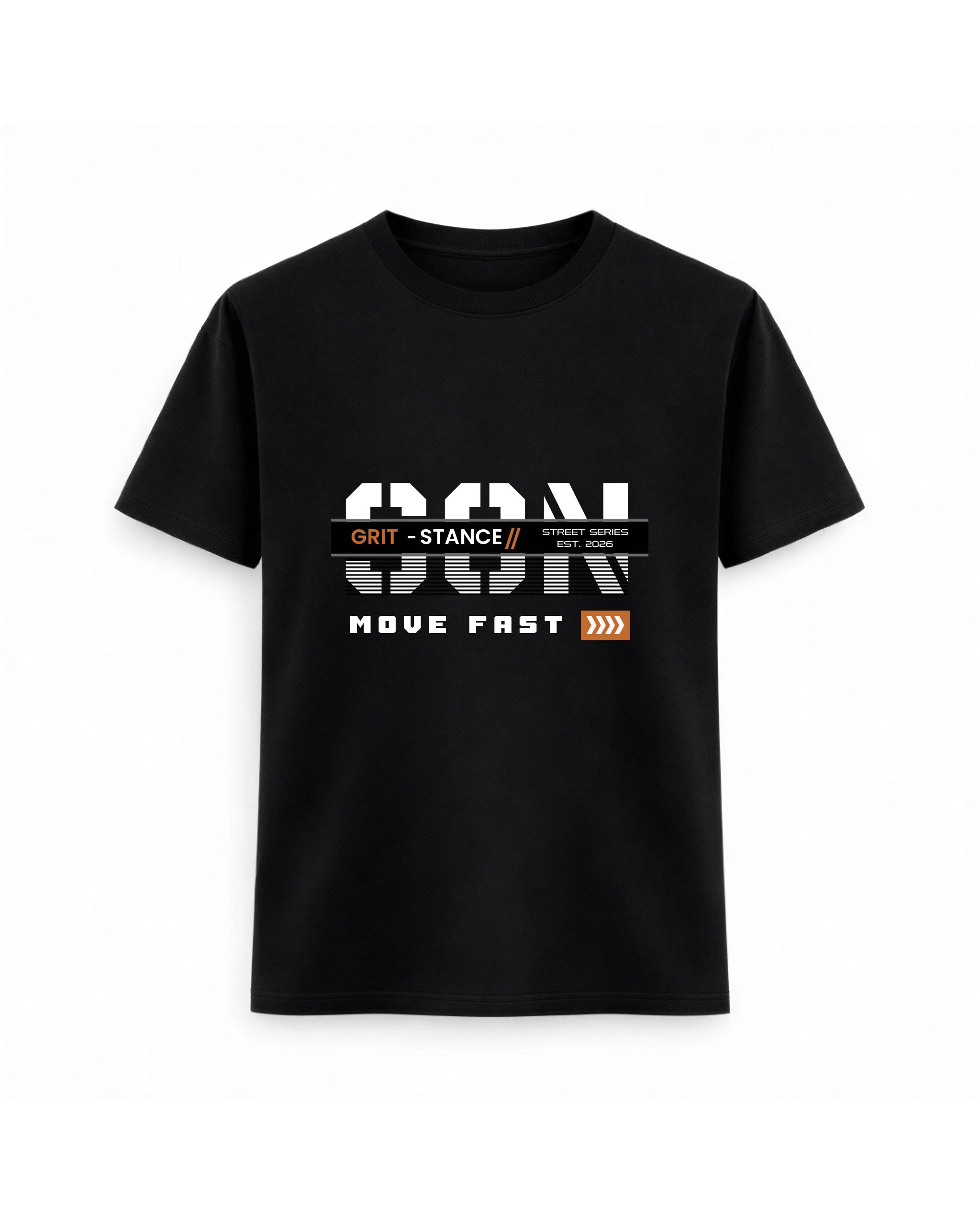 Regular Fit T-shirt – Bold Typography / 160 - Black