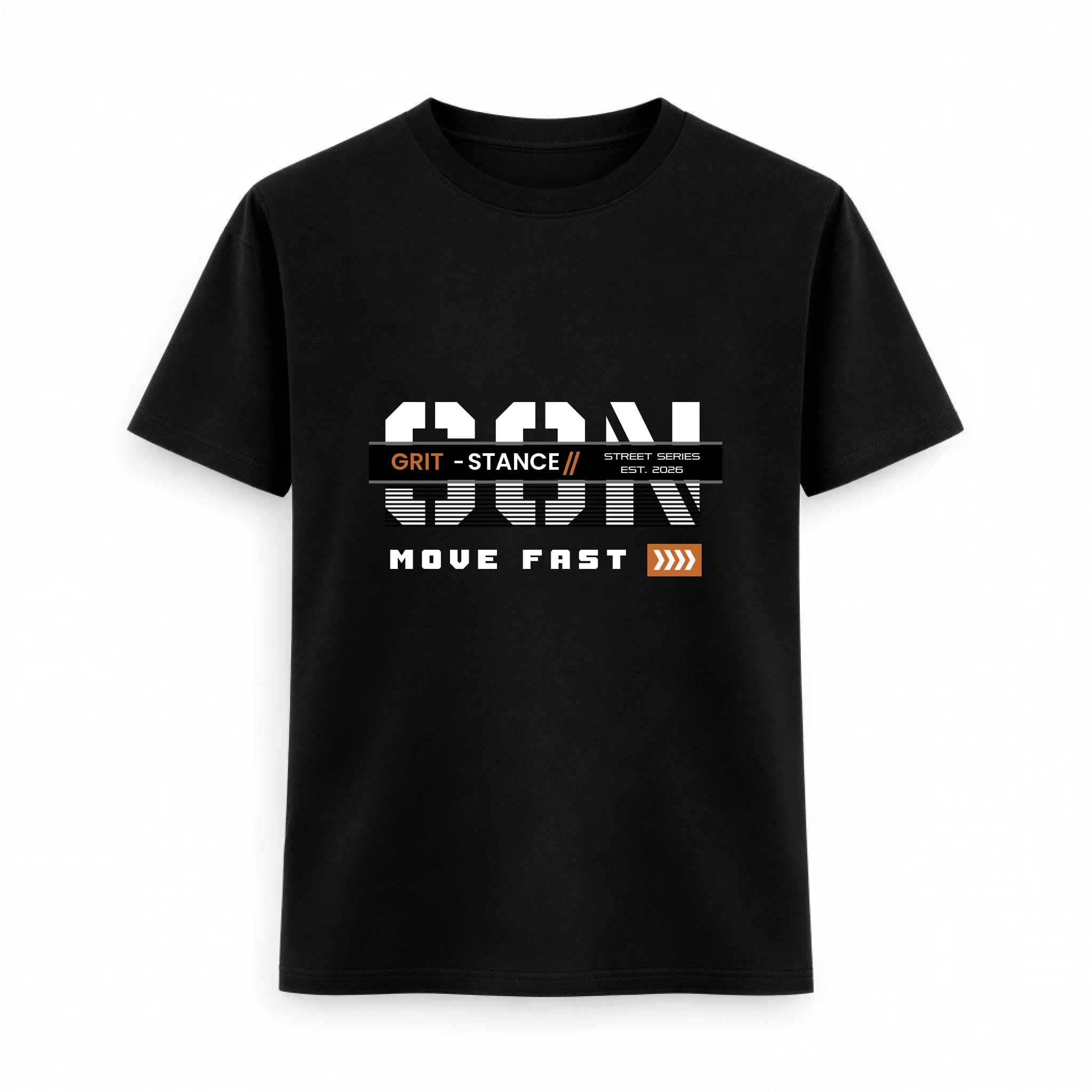 Regular Fit T-shirt – Bold Typography / 160 - Black