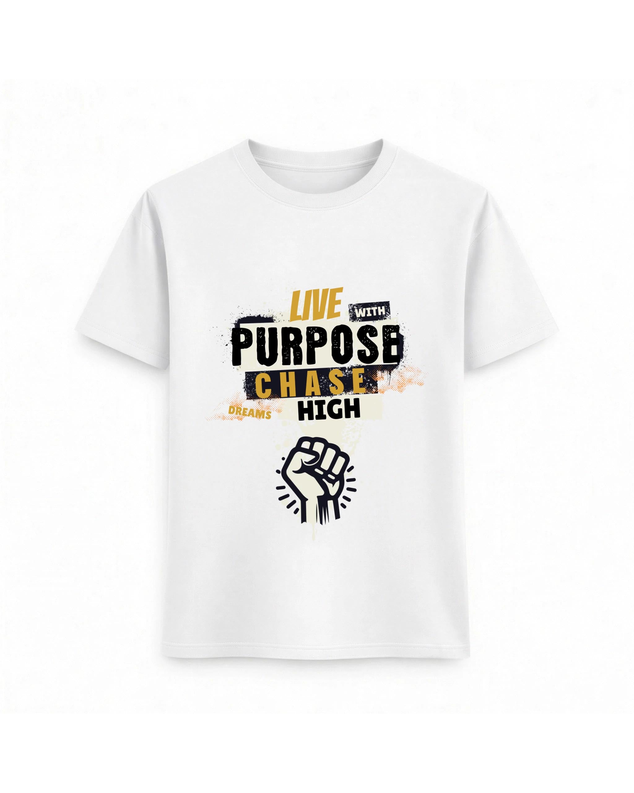 Regular Fit T-shirt – Grunge Typography / 130 - White