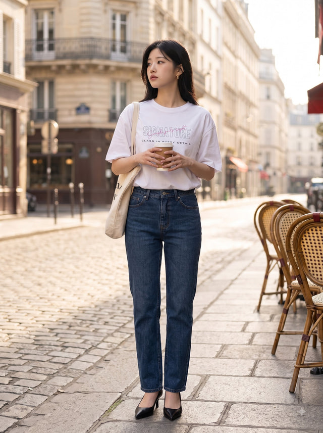 Oversize T-shirt – Bold Typography / 90