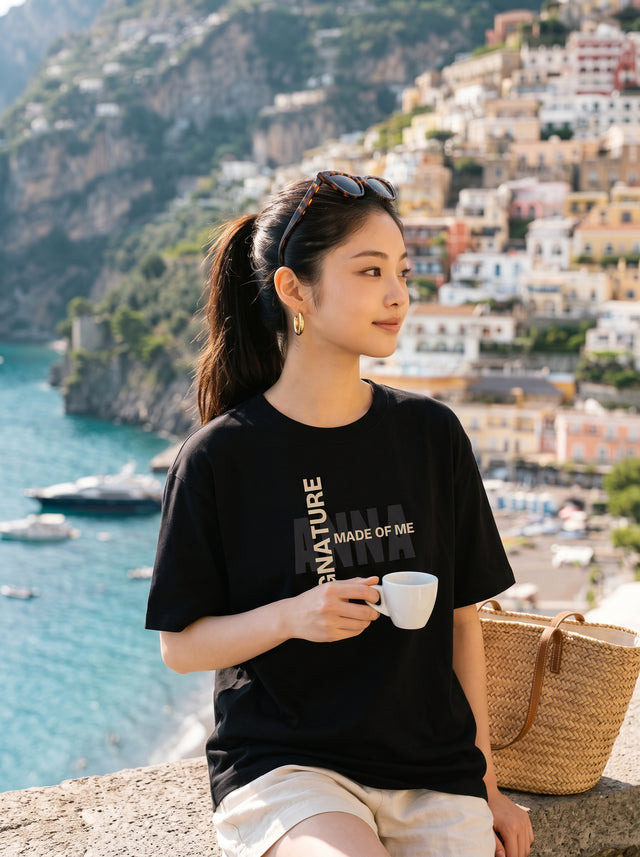 Oversize T-shirt – Minimal Typography / 552