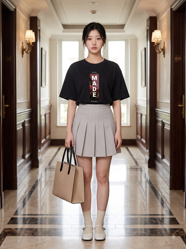 Oversize T-shirt – Badge Typography / 483