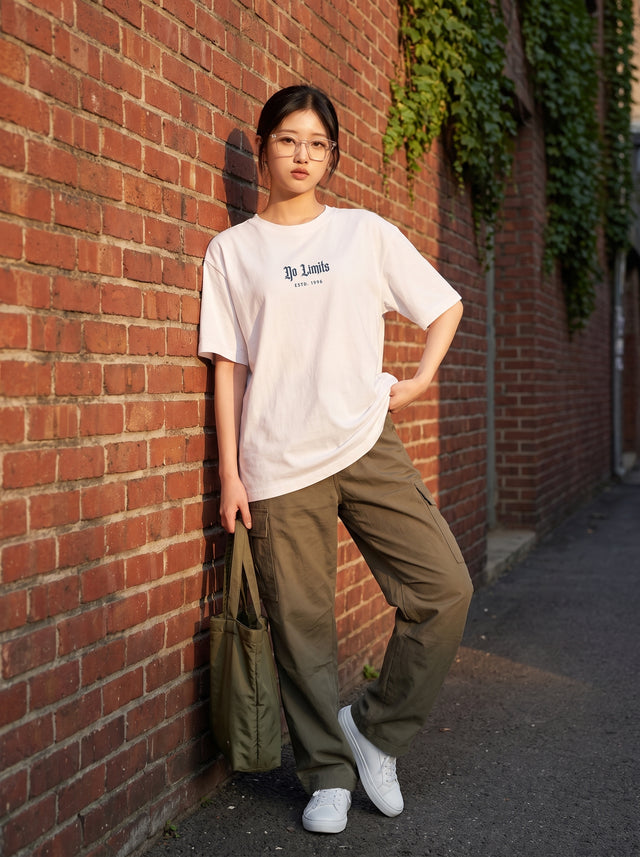 Oversize T-shirt – Gothic Typography / 701