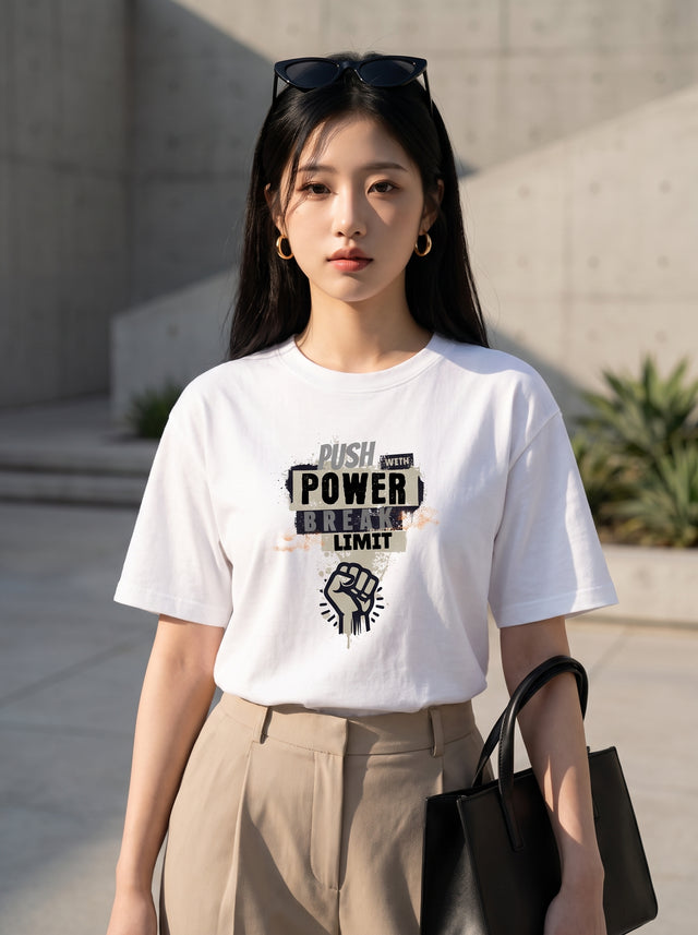 Oversize T-shirt – Grunge Typography / 130