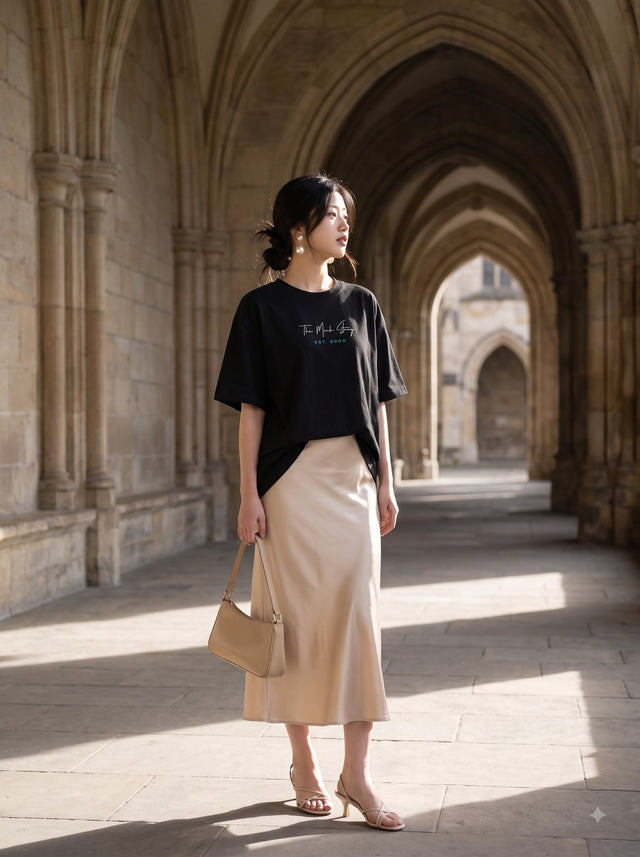 Oversize T-shirt – Minimal Typography / 491