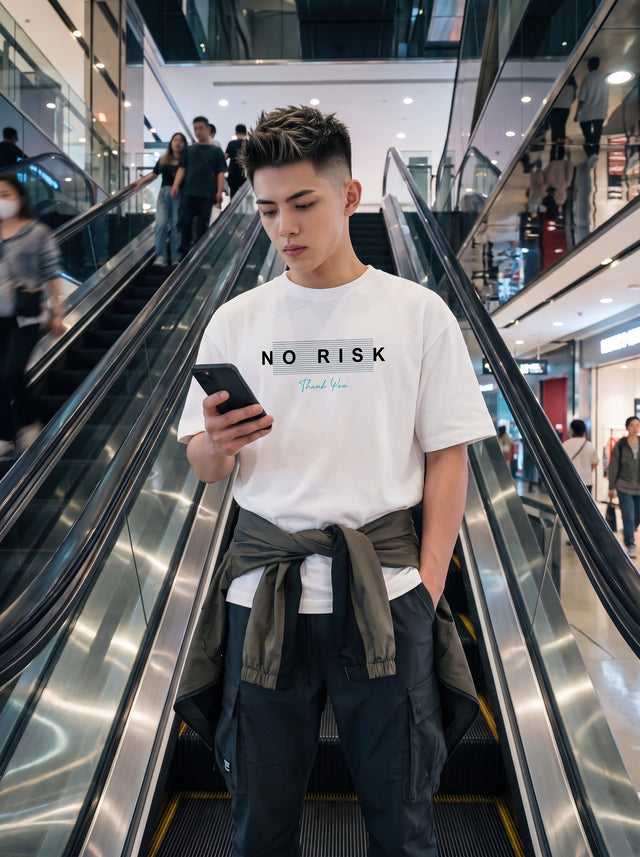 Oversize T-shirt – Minimal Typography / 64