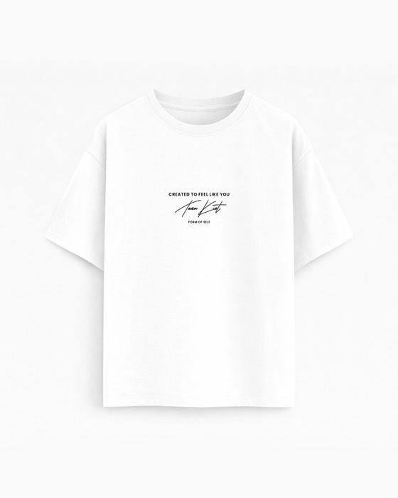 Oversize T-shirt –Script Typography/ 694