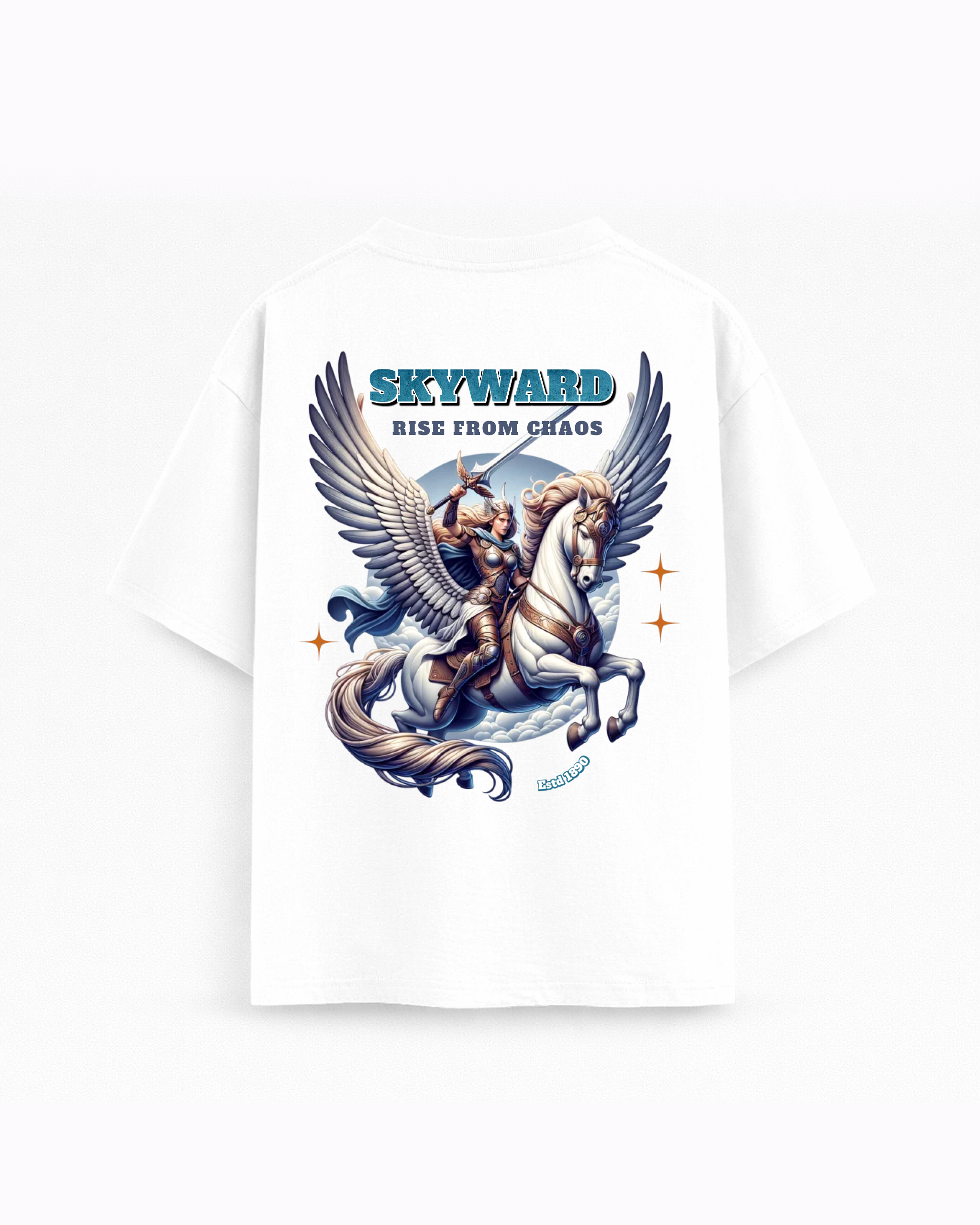 Oversize T-shirt – Fantasy Pegasus Graphic / 426