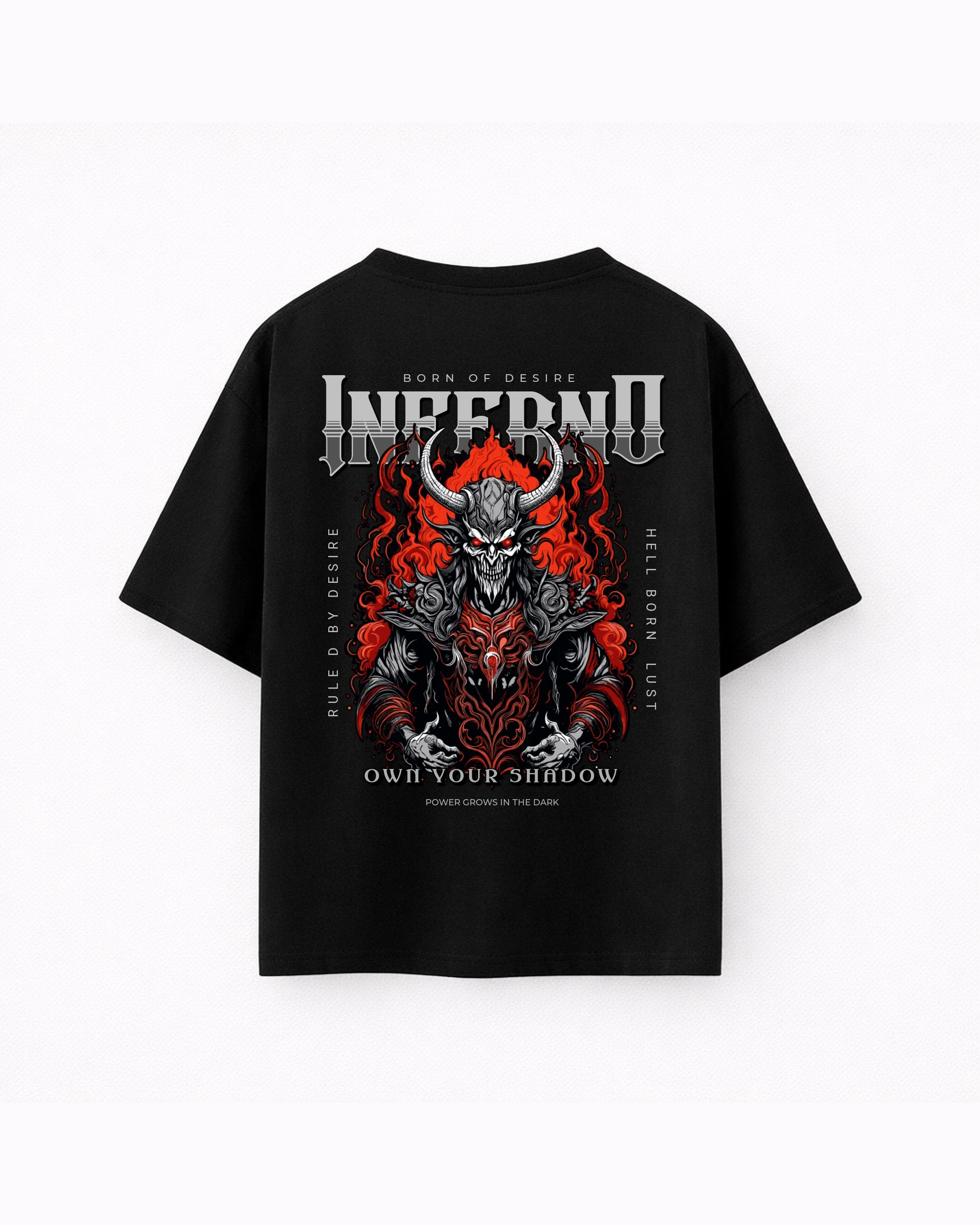 Oversize T-shirt – Hellborn Demon Gothic / 450