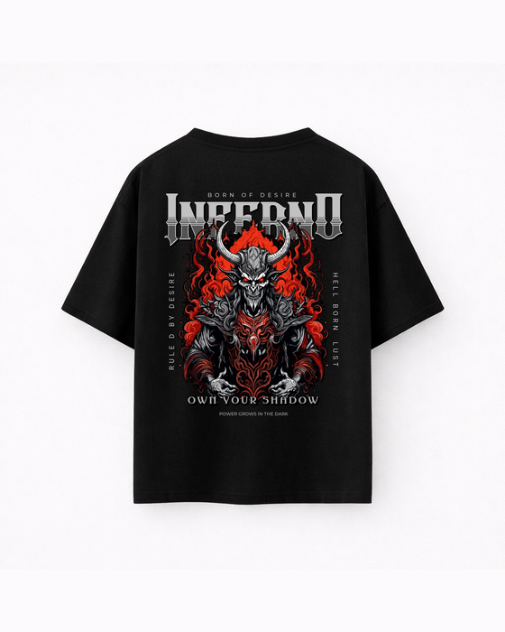 Oversize T-shirt – Hellborn Demon Gothic / 450