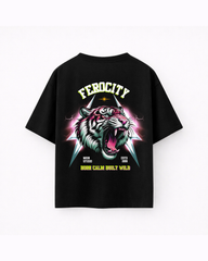 Oversize T-shirt – Neon Tiger Graphic / 441