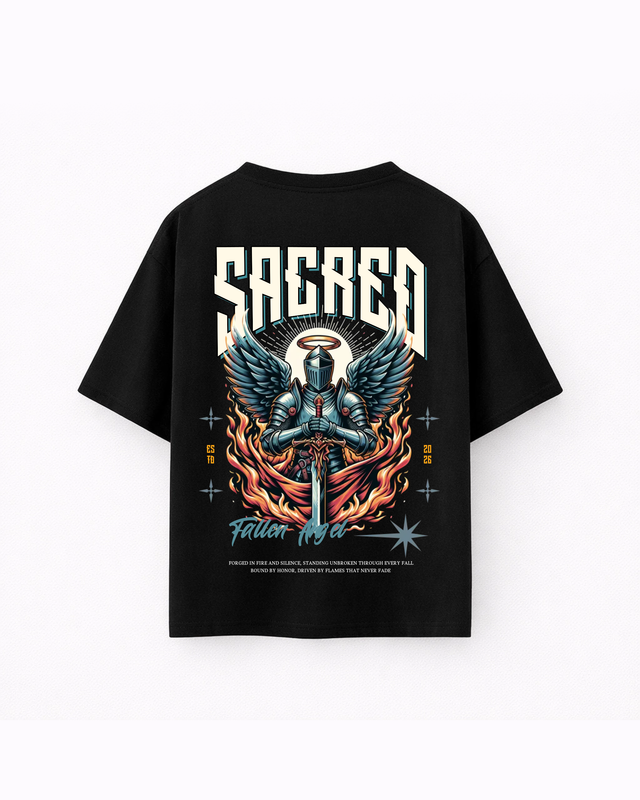 Oversize T-shirt – Fallen Angel Graphic / 432