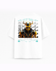 Oversize T-shirt – Cyberpunk Skull / 401