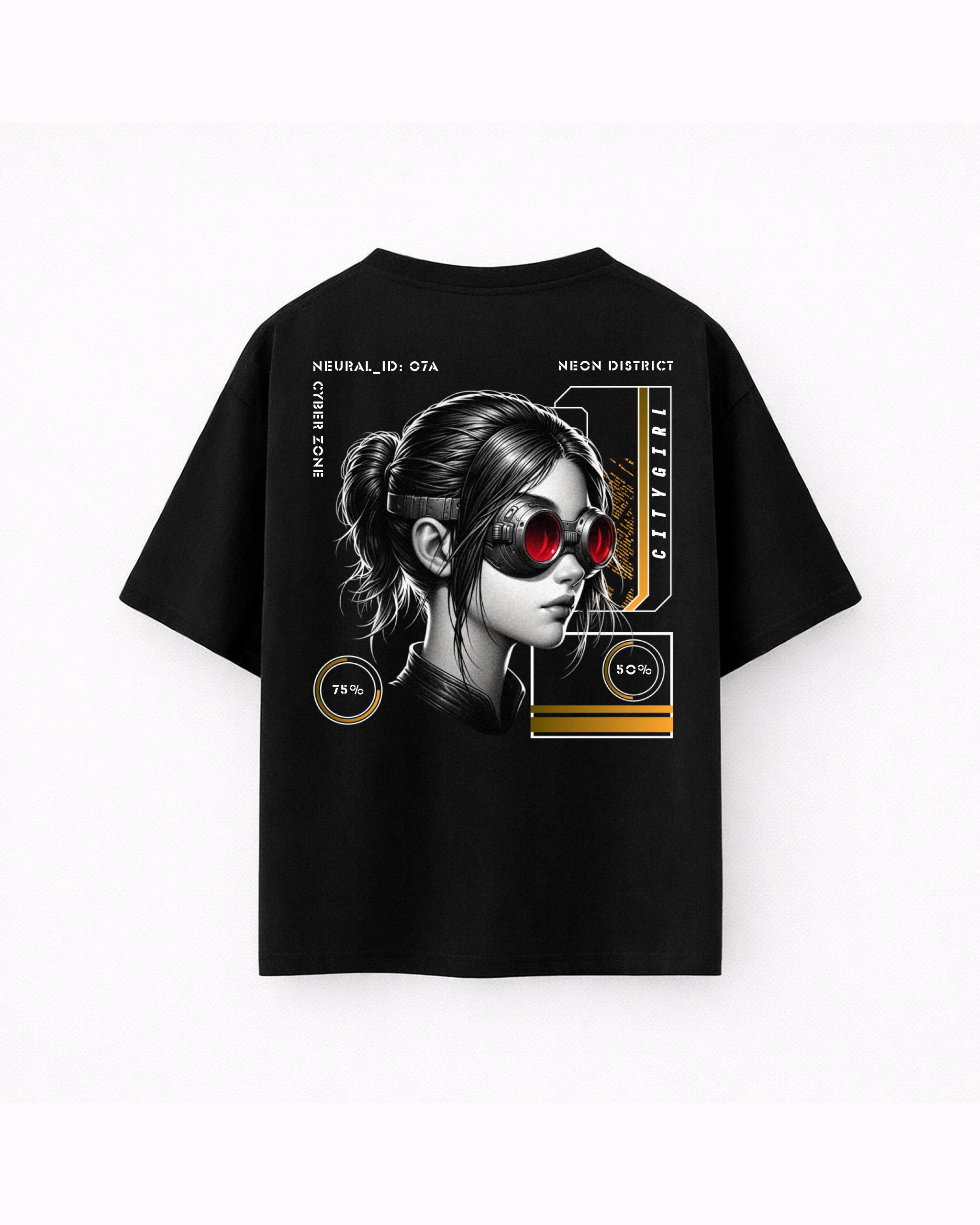 Oversize T-shirt – Cyber Tech Girl / 444