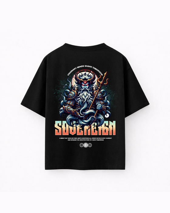Oversize T-shirt – Mythic Ocean God / 434