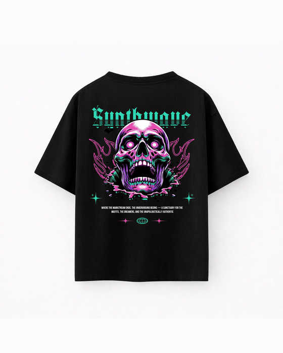 Oversize T-shirt – Neon Skull Streetwear / 449