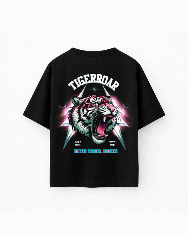 Oversize T-shirt – Neon Tiger Graphic / 441