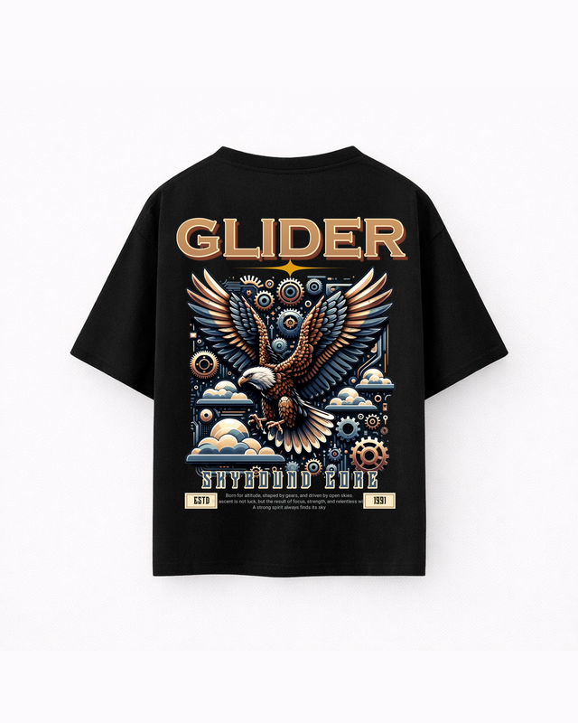 Oversize T-shirt – Vintage Mechanical Eagle / 425