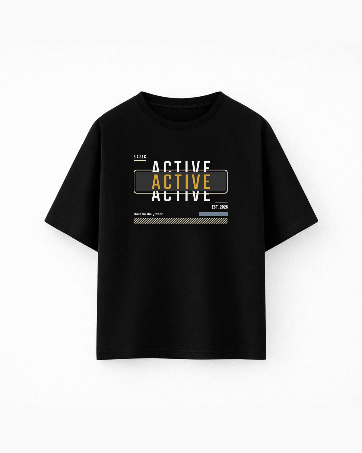 Oversize T-shirt – Minimal Typography / 199
