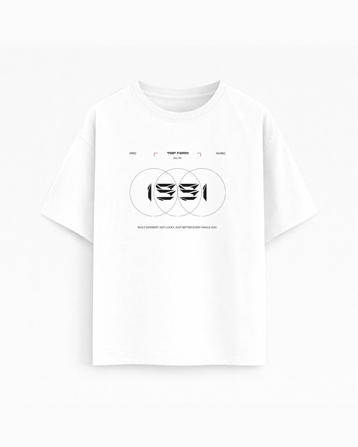 Oversize T-shirt – Geometric Typography / 143