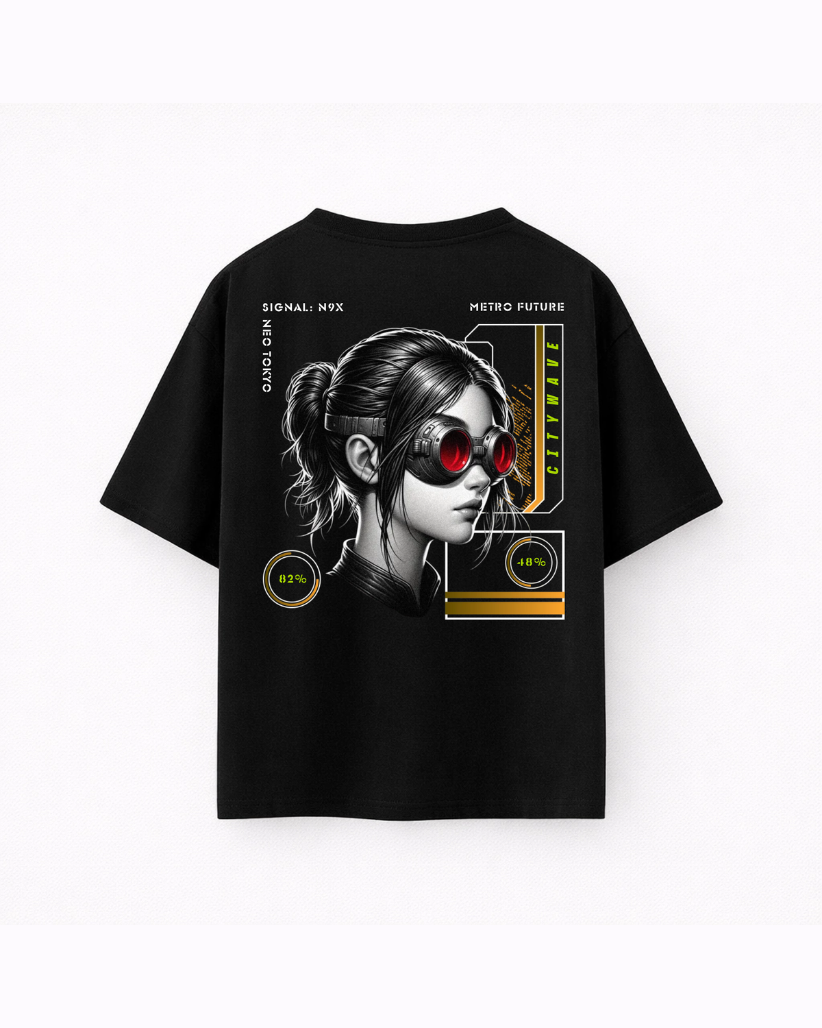 Oversize T-shirt – Cyber Tech Girl / 444