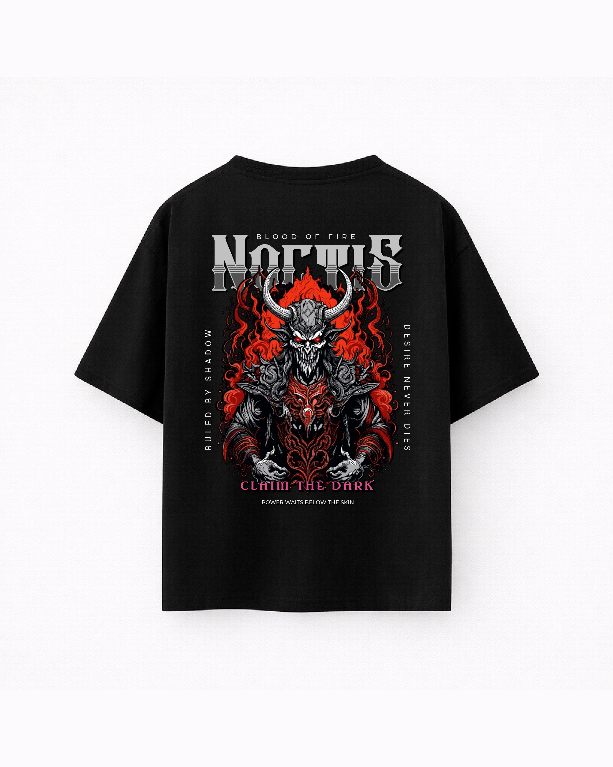 Oversize T-shirt – Hellborn Demon Gothic / 450