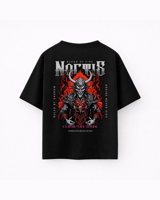 Oversize T-shirt – Hellborn Demon Gothic / 450