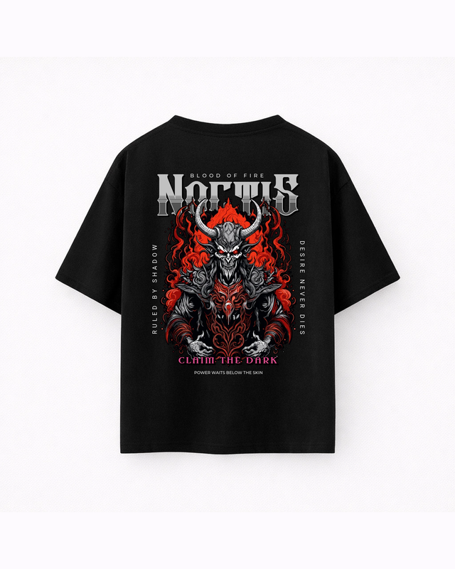 Oversize T-shirt – Hellborn Demon Gothic / 450