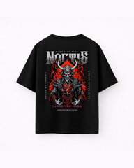 Oversize T-shirt – Hellborn Demon Gothic / 450
