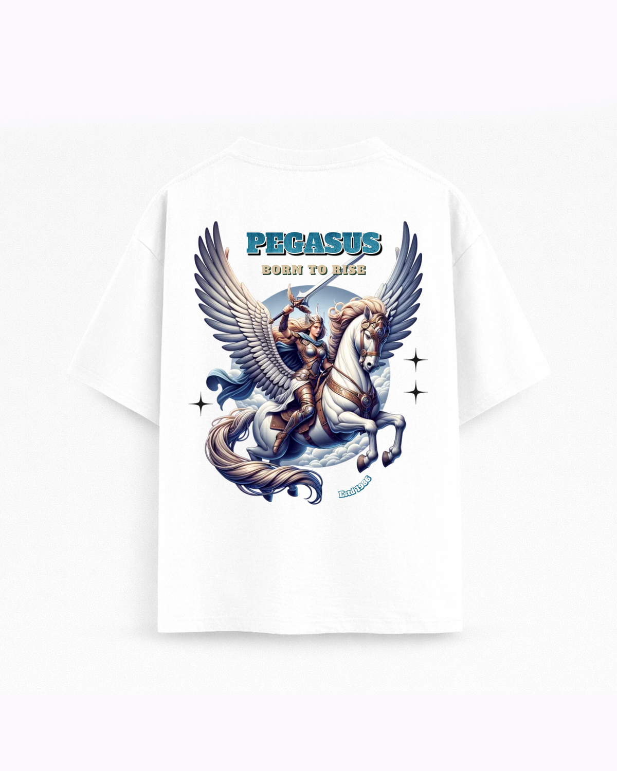 Oversize T-shirt – Fantasy Pegasus Graphic / 426