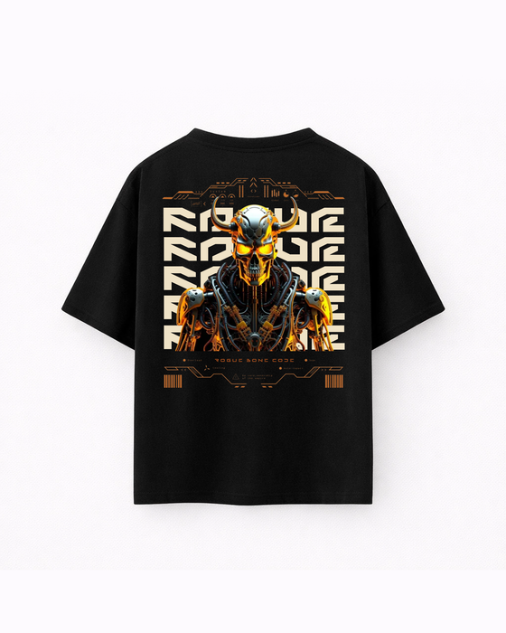 Oversize T-shirt – Cyberpunk Skull / 401