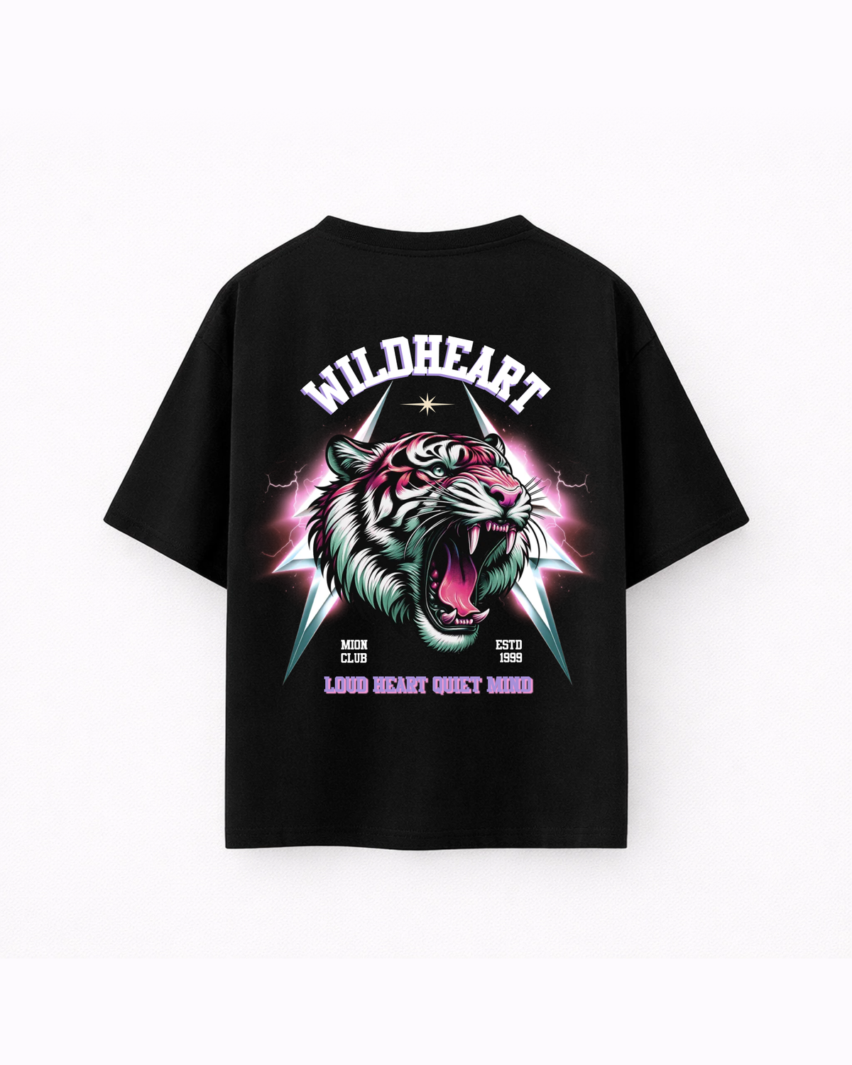 Oversize T-shirt – Neon Tiger Graphic / 441