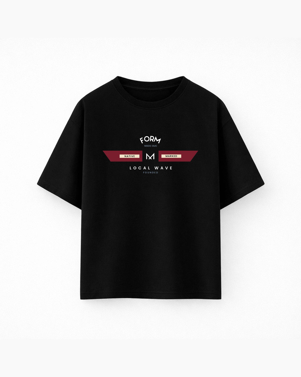 Oversize T-shirt – Geometric Street Graphic / 539