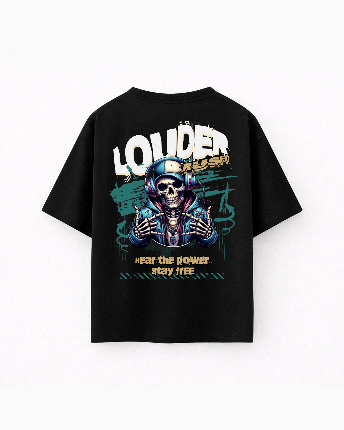 Oversize T-shirt – DJ Skull Graphic / 407
