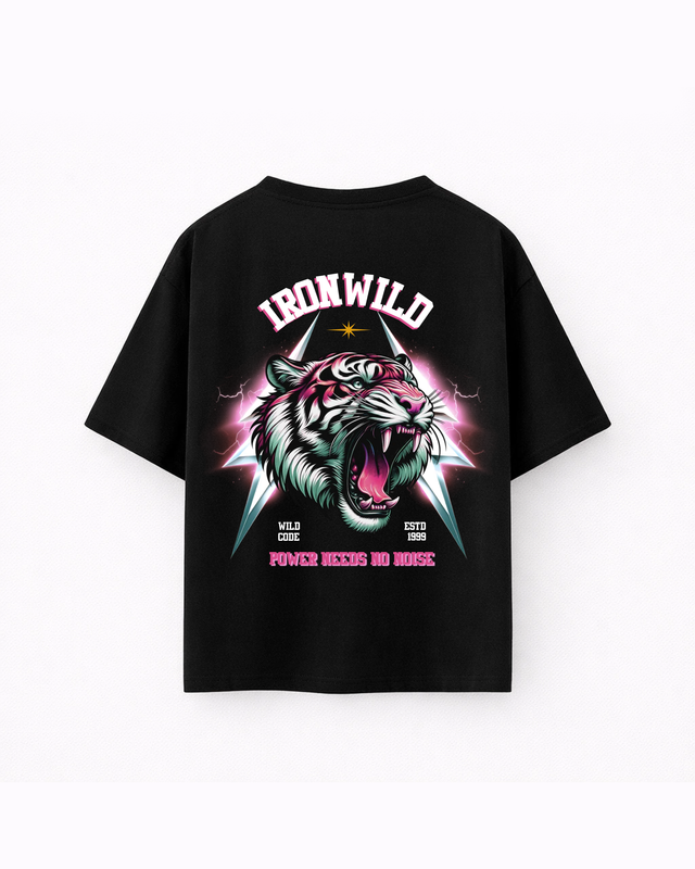 Oversize T-shirt – Neon Tiger Graphic / 441