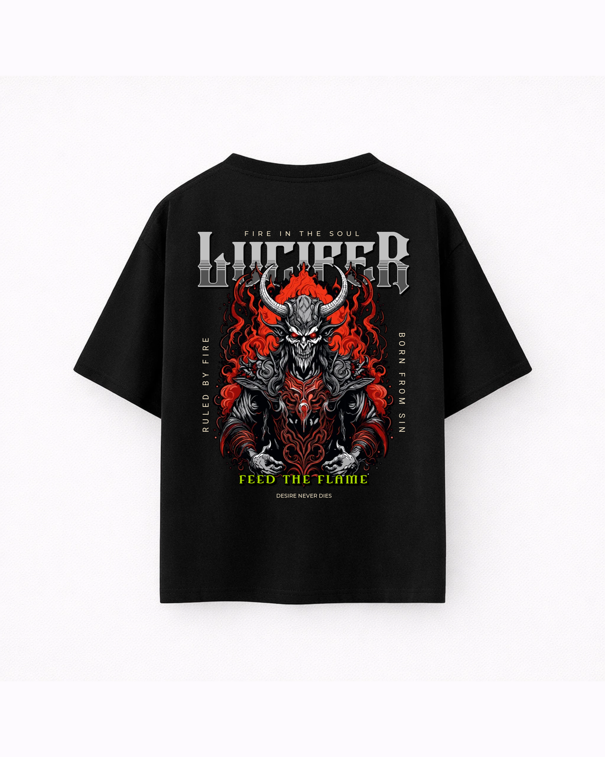 Oversize T-shirt – Hellborn Demon Gothic / 450
