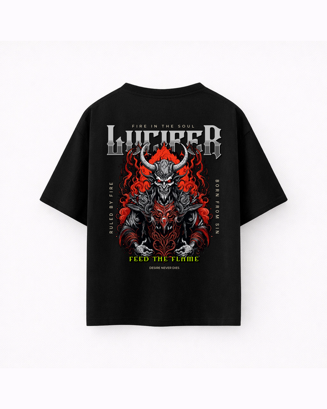 Oversize T-shirt – Hellborn Demon Gothic / 450