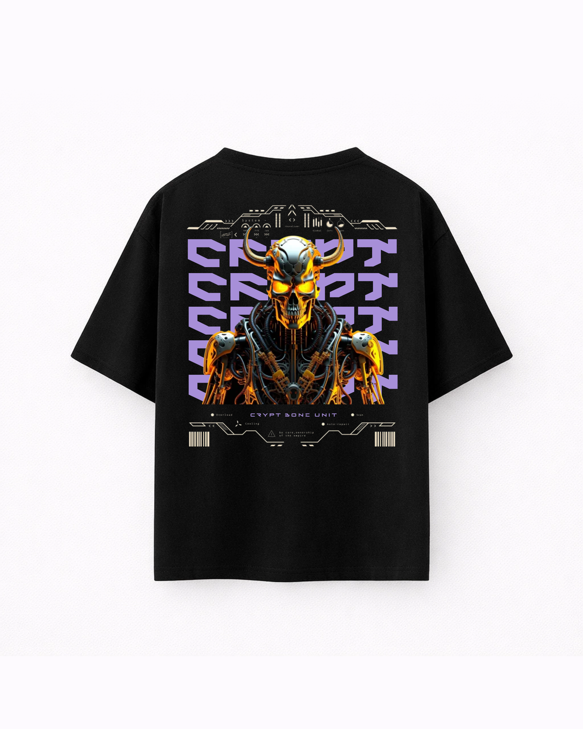 Oversize T-shirt – Cyberpunk Skull / 401