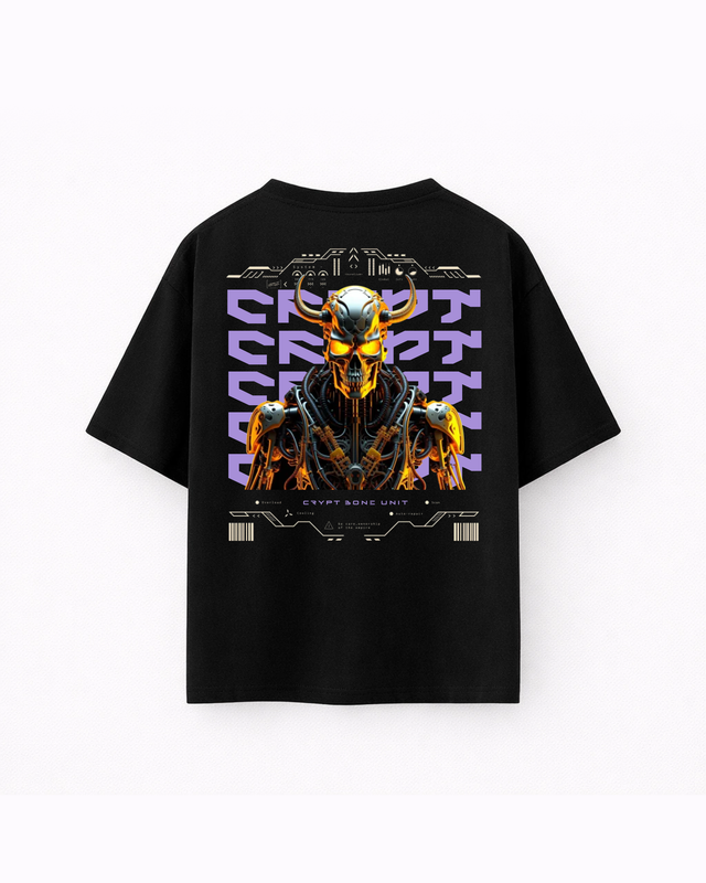 Oversize T-shirt – Cyberpunk Skull / 401